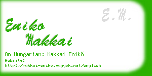 eniko makkai business card